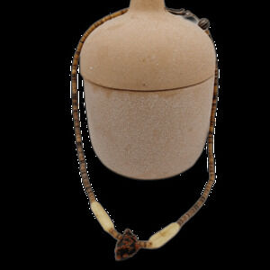 Tribal necklace pendant resin beaded african choker ethnic